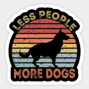 Less People More Dogs Sticker